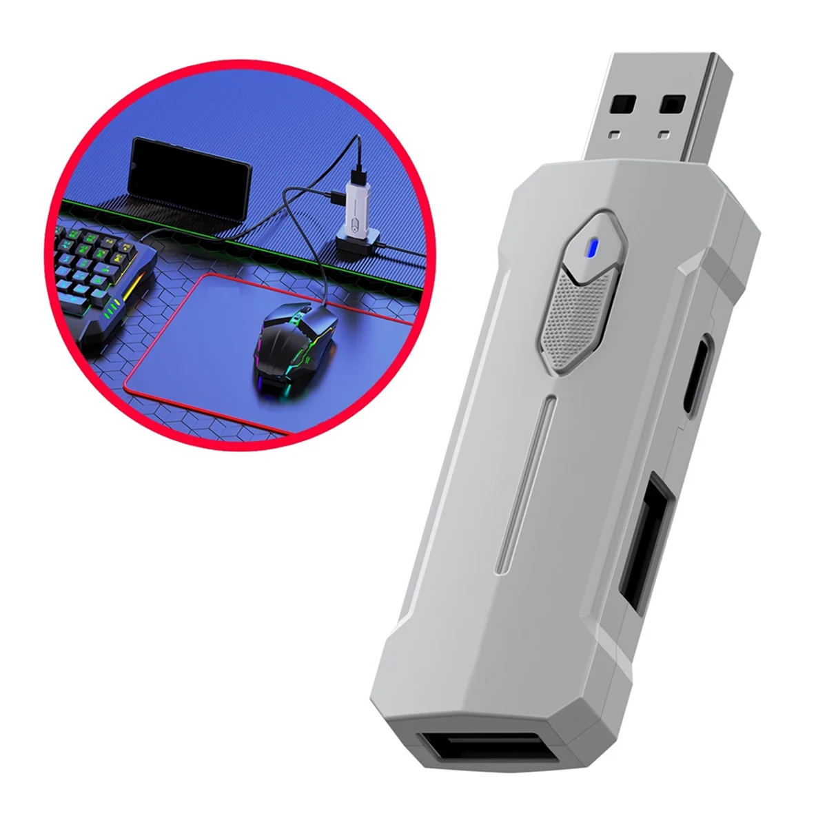 Фото Конвертер клавиатуры и мыши для GAMWING X8/x8 Pro, высокочувствительный конвертер BT5.3 для Android/Harmony, мобильный игровой конвертер №2