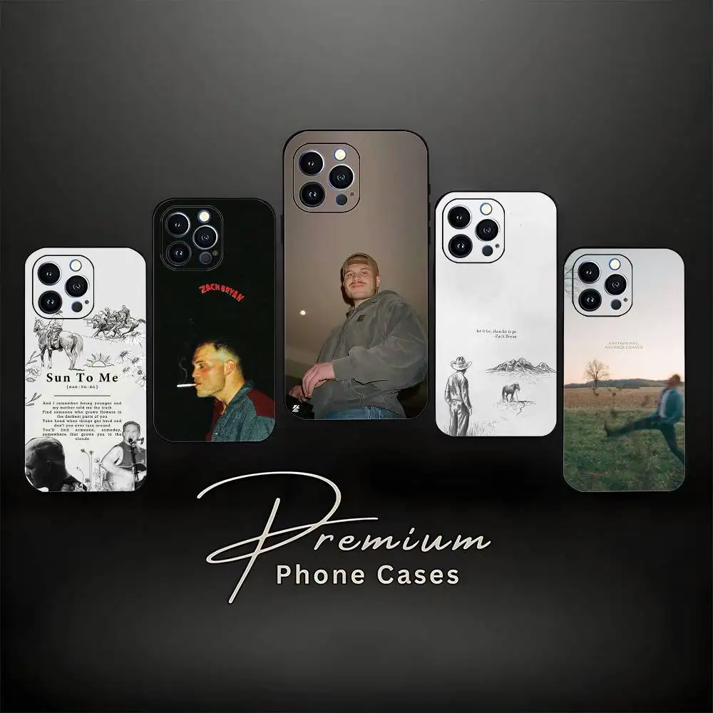 Чехол для телефона Singer Z-Zach Bryan для iPhone 17,16,15,14,13,12,11,Pro Max,XS,XR,SE,Mini,8,7,мягкий силиконовый черный чехол