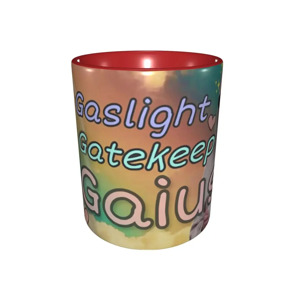 Фото Gaslight Gatekeep Gaius Эстетическая кружка Забавные керамические кофейные чашки Чайные кружки Чашка молока Посуда для напитков Подарок для женщины и мужчины №2