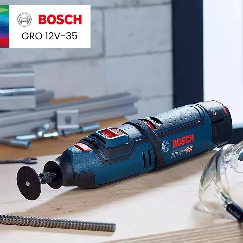 Набор аккумуляторных вращающихся инструментов Bosch Gro12V-35 12 В — 35 000 об/мин, светодиодная лампа, 6-скоростная, шлифовка/полировка/резка