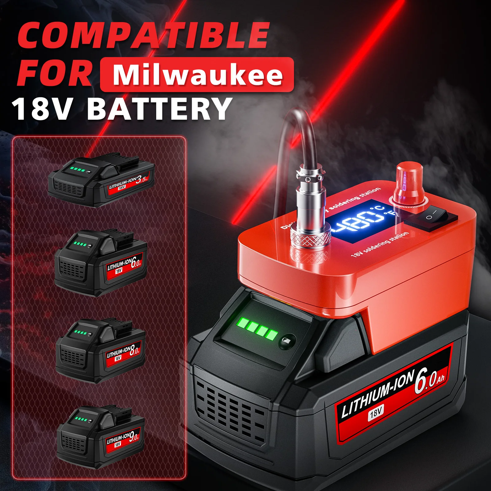 Беспроводная пайка lron для Milwaukee M18, аккумуляторный комплект для электросварки, быстрый нагрев, 60 Вт, электроинструмент для ремонта печатных плат для дома, сделай сам (art.: 3920d01fff3c8) - 3920d01fff3c8