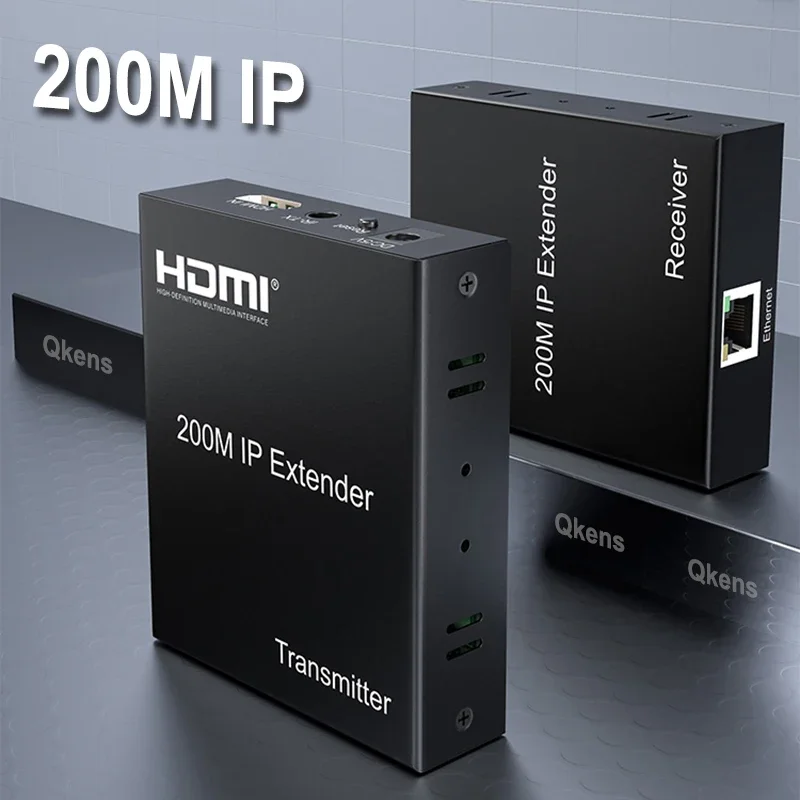 IP-удлинитель HDMI 200M Удлинитель кабеля Ethernet HDMI через сетевой кабель Cat5e Cat6 Поддержка многих TXs к многих RXs Дисплей 1080P 60 Гц