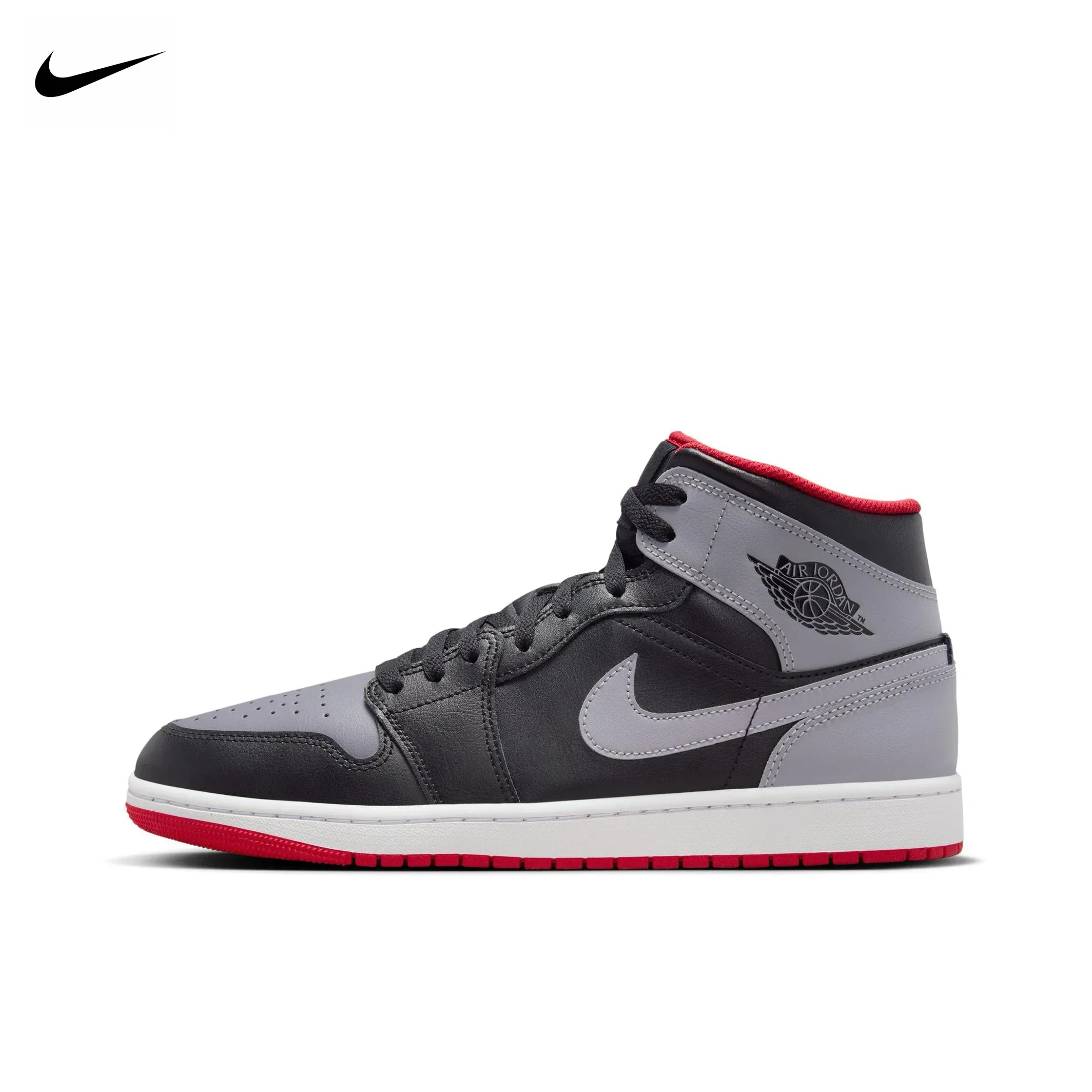 Мужские баскетбольные кроссовки Nike JORDAN 1 MID, классические боевые кроссовки для занятий спортом на открытом воздухе