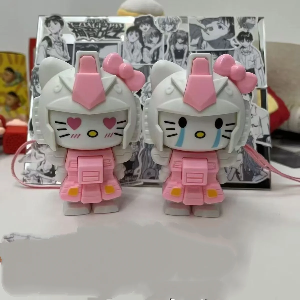 Sanrio Hello Kitty игрушка для изменения лица, брелок, меховая игрушка, кавайный кулон для ключей, рюкзак, кулон, кукла, детские игрушки, подарки