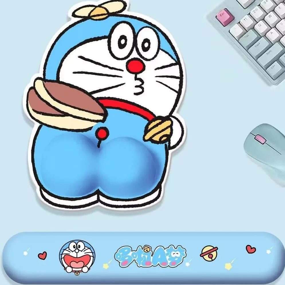Аниме игра Doraemon косплей силиконовый коврик для мыши коврики для клавиатуры запястья нескользящий эргономичный коврик для мыши с поддержкой рук коврик для офиса