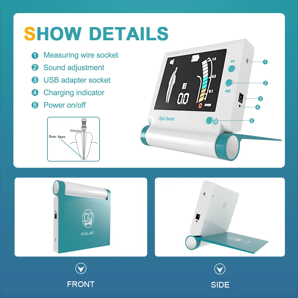 Фото AL-M17 Endo Apex Locator, диагональ экрана 4,5 дюйма, Apical Endodontics, мотор для обработки корневого канала, для стоматологических материалов №3