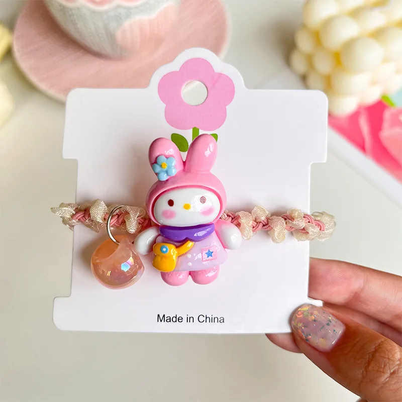 Фото Корейский мультяшный браслет Sanrio резинка для волос простая модная Женская эластичная резинка для волос универсальный цвет №5