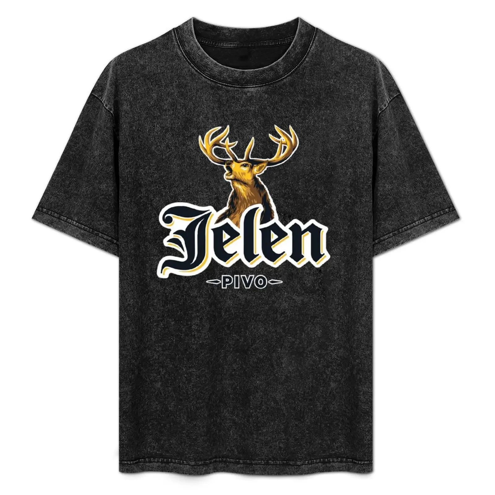 Футболка JELEN PIVO, забавные футболки, мужская футболка, простые однотонные белые футболки для мужчин