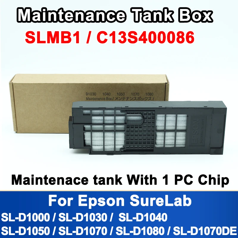 C13S 400086   SLMB1 Коробка для обслуживания для Epson SureLab D1000 D1030 D1040 D1050 D1070 D1070DE D1080 Коробка для отработанных чернил принтера