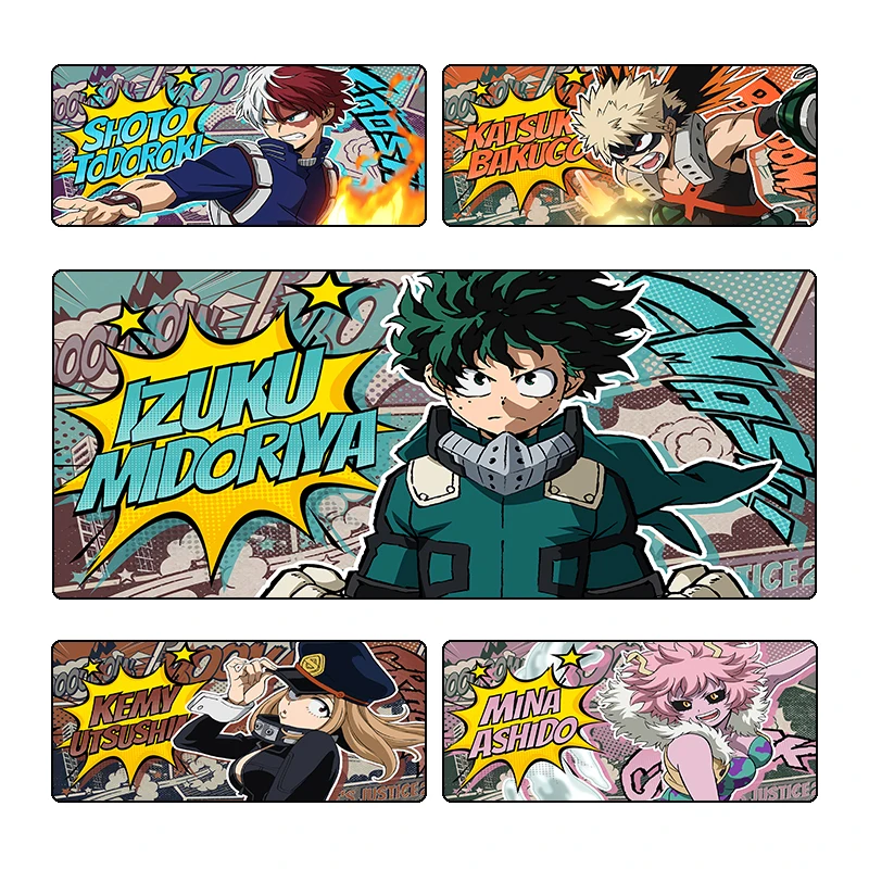 Фото Bakugou Katsuki My Hero Academia Коврик для мыши HD Печать Компьютерные геймеры Запирающийся край Нескользящий коврик для мыши XXL Клавиатура ПК Настольный коврик №2