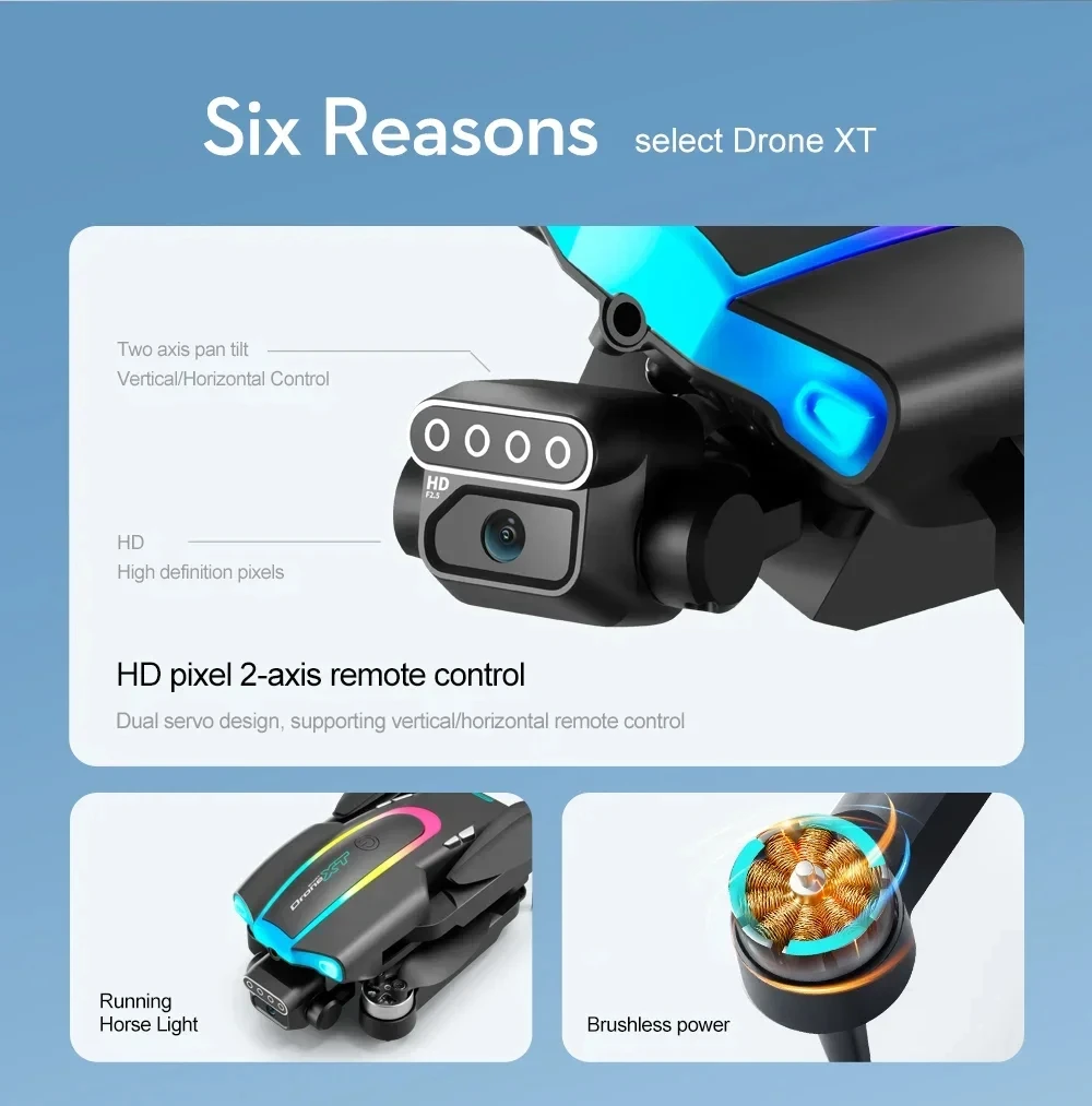 Фото Мини-Квадрокоптер XT105 складной с двумя камерами, GPS, Wi-Fi, Fpv №5