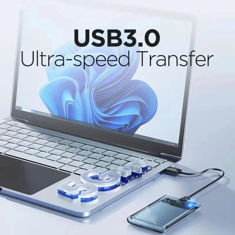 Фото 2,5-дюймовый корпус для жесткого диска USB3.0/Type-C к корпусу для жесткого диска SATA 6 Гбит/с Макс. USB-C Внешний корпус для жесткого диска SATA для ПК UASP ноутбука №2
