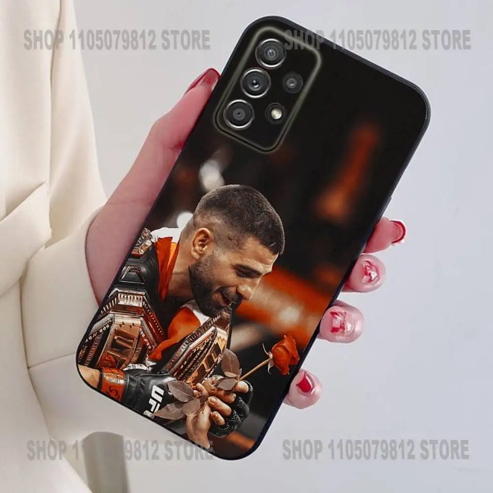 Фото Чехол для телефона I-Ilia Champion T-Topuria для Samsung S24,21,22,23,30, Ultra,20, Plus, Note,10,9, черный мягкий силиконовый чехол №2