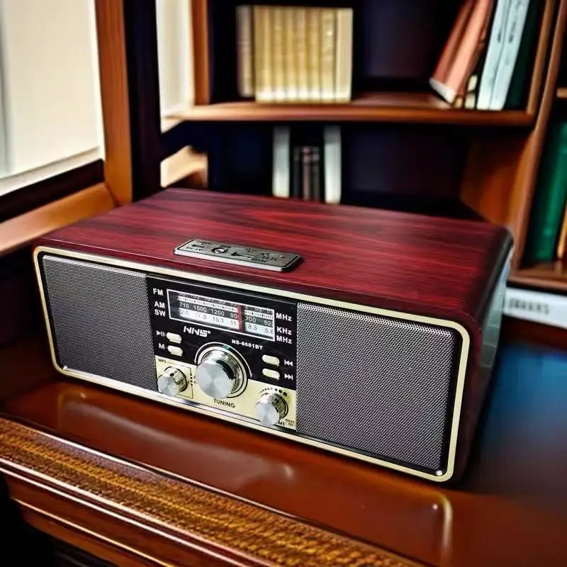 HiFi стерео карта AM/FM/SW многодиапазонное радио деревянный ретро Bluetooth динамик настольный беспроводной сабвуфер с USB TF AUX Music Playe Портативное аудио и видео