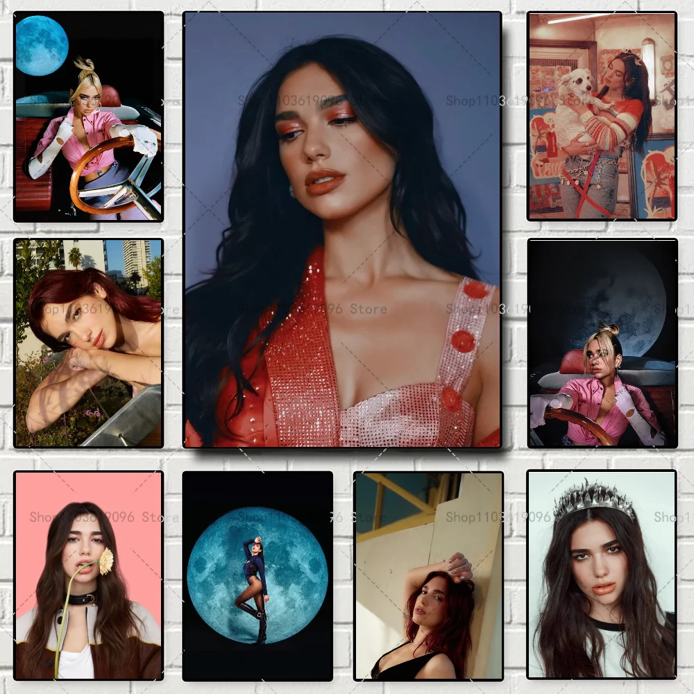 Самоклеящийся настенный плакат Singer Dua Lipa