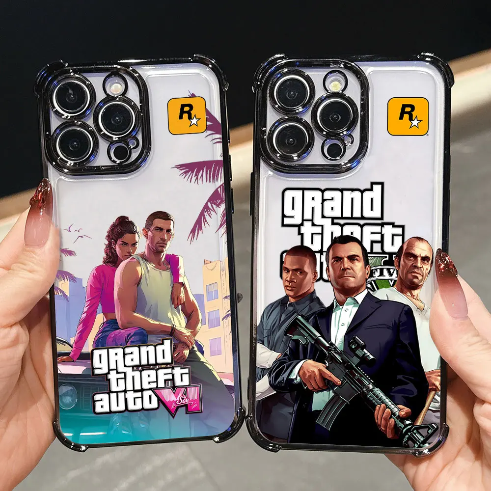 Фото Роскошный новый чехол для телефона R Stars GTA VI Plating для vivo Y39 Y29 V40 Y38 Y200i Y28 Y03 V50 V29e V27 Y17s Y78 Y36 Y27 Lite Pro 4G 5G №2