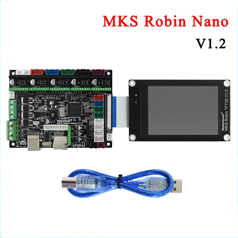 Фото Плата 3D-принтера MKS STM32 MKS Robin Nano Board V1.2 Аппаратное обеспечение с открытым исходным кодом (поддержка Marlin2.0), поддержка с 3,5-дюймовым сенсорным экраном №2
