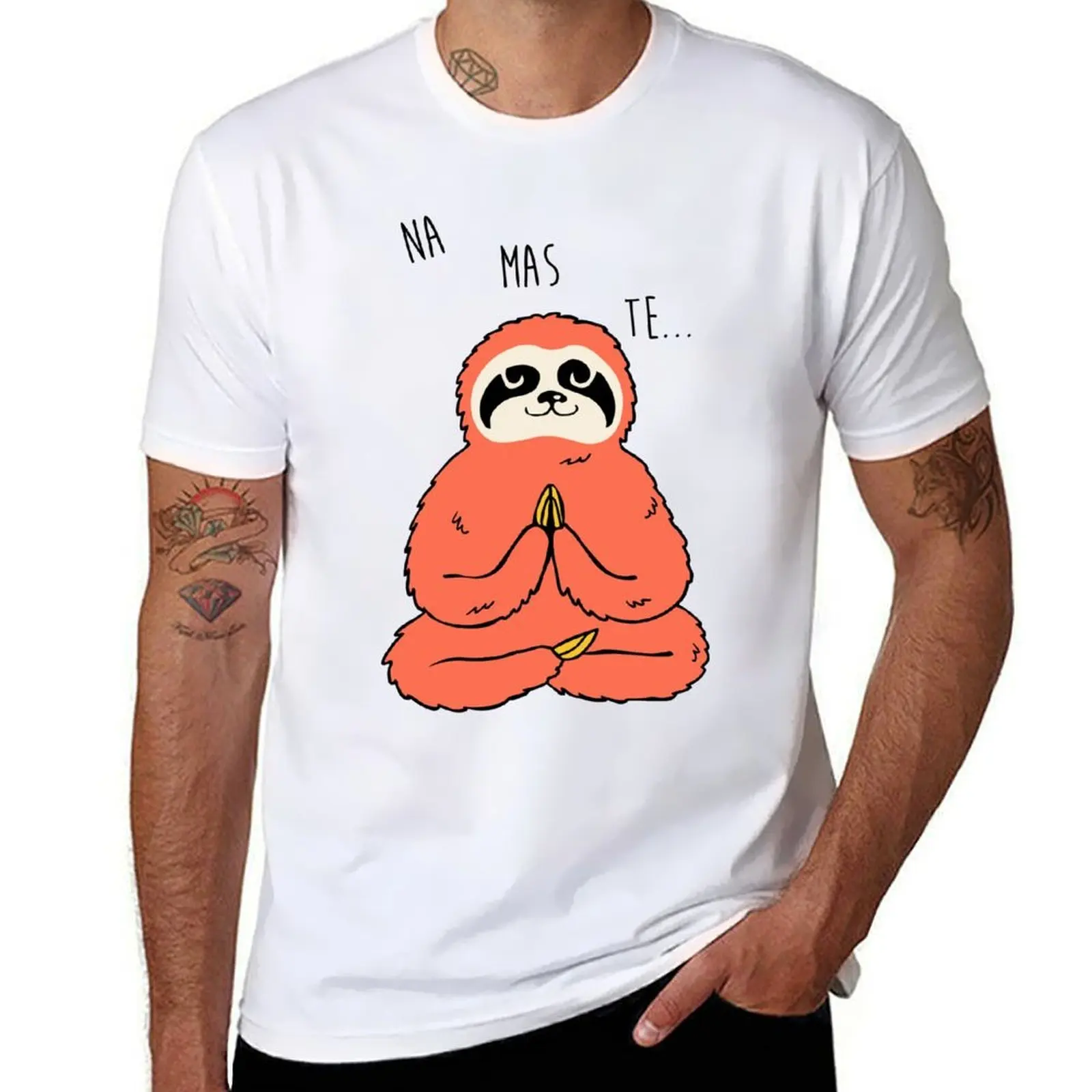 Футболка Namaste Sloth, мужская футболка, роскошная незаменимая футболка, футболка