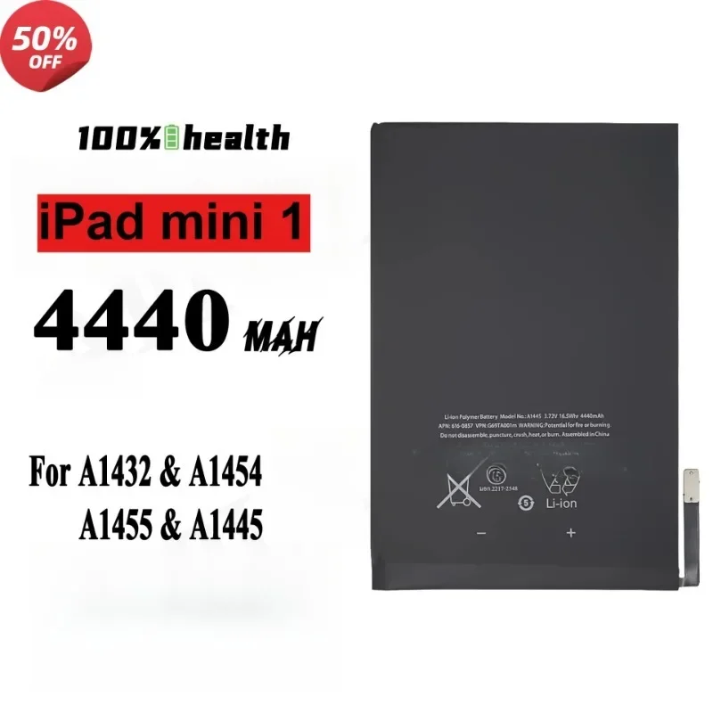 Фото Аккумулятор для iPad Mini 6 5 4 3 2 1 Mini1 Mini2 Mini4 Mini5, сменный литий-полимерный аккумулятор для планшета A1538 A1445 A1546 A1550 №2