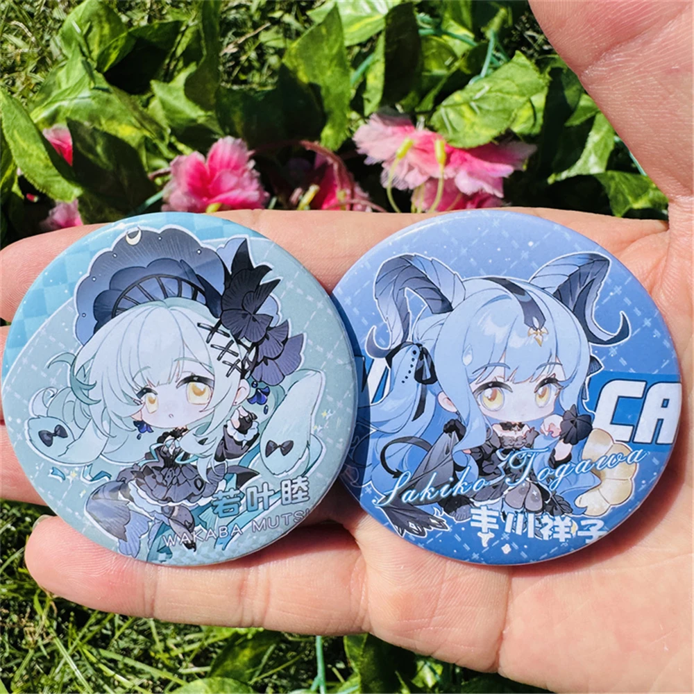 58mm Game Arknights Wakaba Mutsumi Togawa Sakiko Oblivionis Cosplay COSTUME Badge Pin SPTE Tinplate Brooch﻿ Prop Gilf