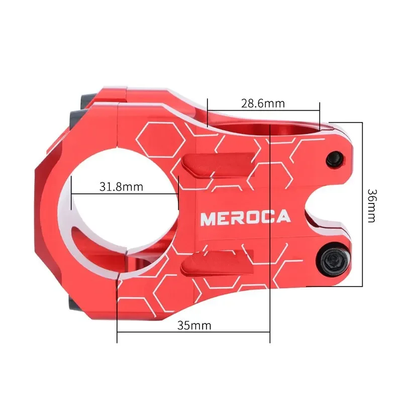 Фото Вынос MEROCA MTB 31,8x35 мм, высокопрочный короткий вынос руля из алюминиевого сплава, велосипедный мост, гоночный горный велосипед/вынос шоссейного велосипеда №3