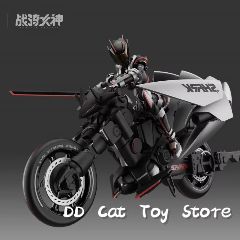 В наличии оригинальная фигурка Yubo Cultural Creative Warhorse Goddess Shark Guochuang Mecha в сборе, Коллекционная модель игрушки