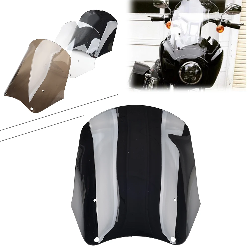 Передний обтекатель мотоцикла, 15 дюймов, дефлектор лобового стекла для Harley Davidson Dyna Low Rider Fat Street Bob 2006-2017