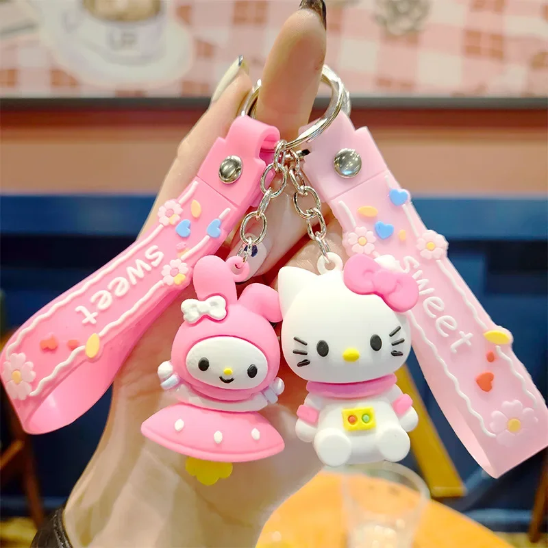 Фото Sanrio Hello Kitty Kawaii брелок милый аниме мультфильм Куроми автомобильный брелок модная сумка подвеска украшения аксессуары игрушки подарки №4