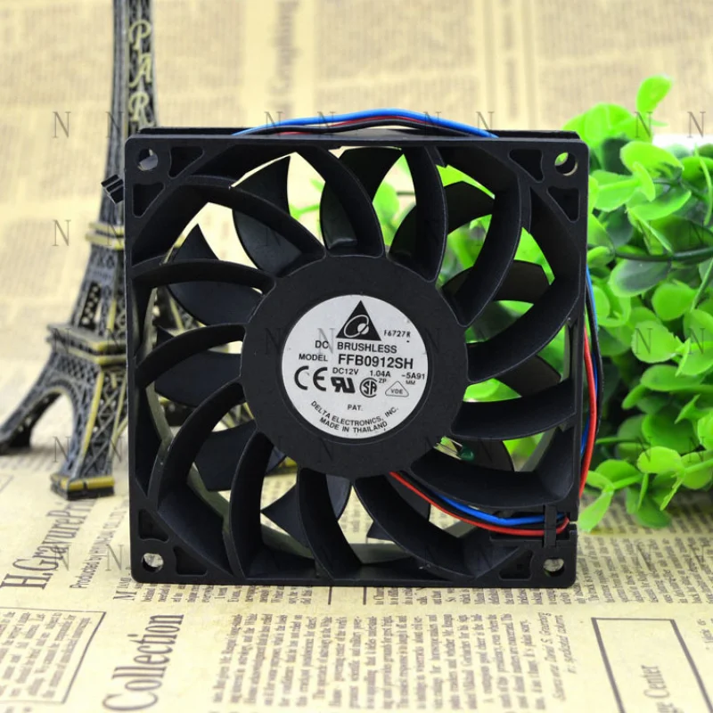 YJJ ДЛЯ Delta FFB0912SH 90*90*25 мм 9 см 12 В 1,04 А 3-контактный пластиковый охлаждающий вентилятор