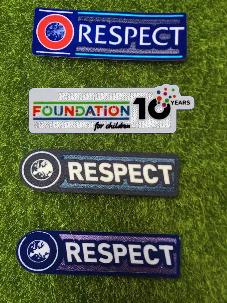 Футбольные значки высшего качества SOCCER Heat Transfer IRON PATCHES RESPECT PATCH МЯГКАЯ