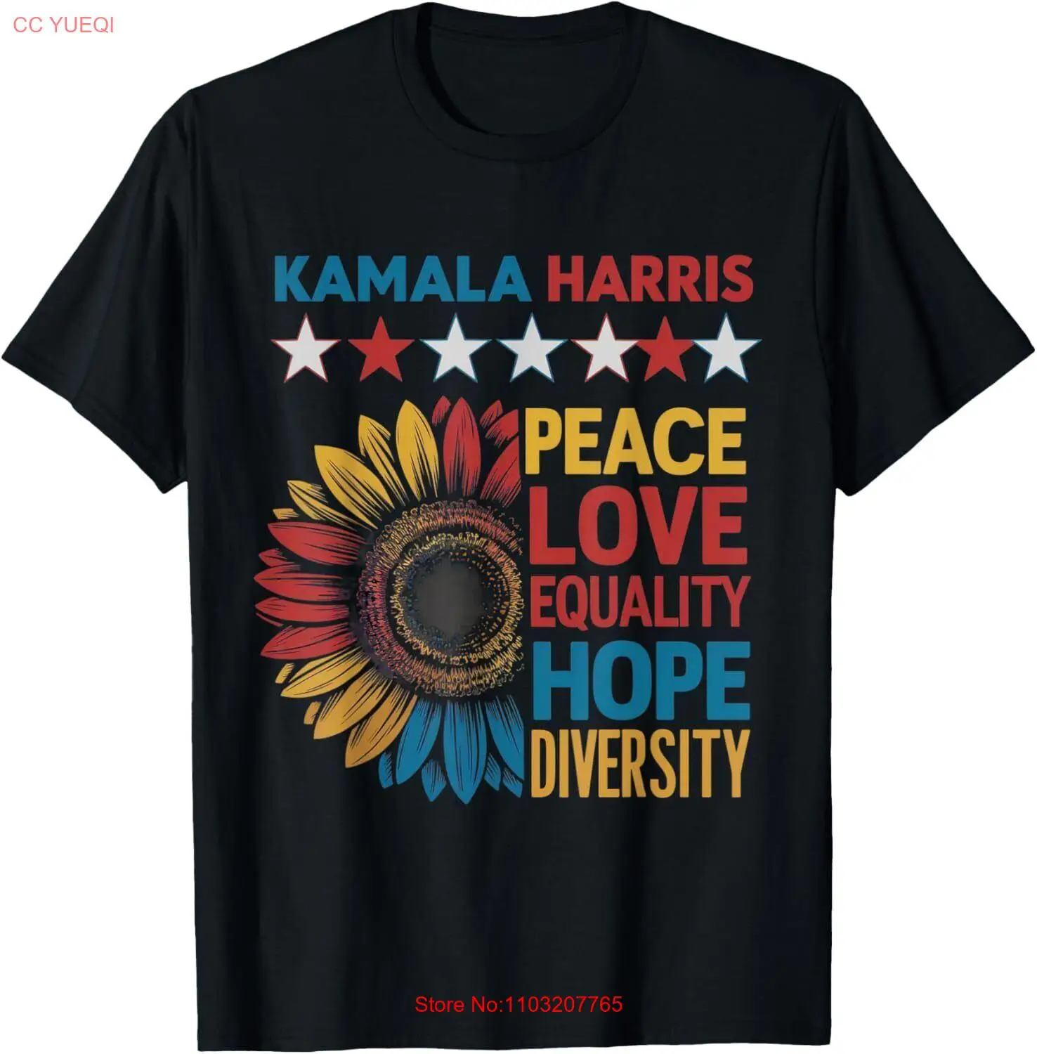 Футболка Kamala с надписью «Мир влюбленных»