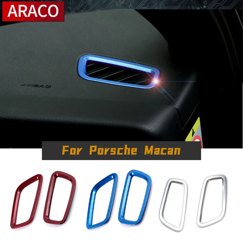 Для Порше Макан 2 жидкость/лот оплата розетка AC Tinggi Krom ABS Stiker Mobil