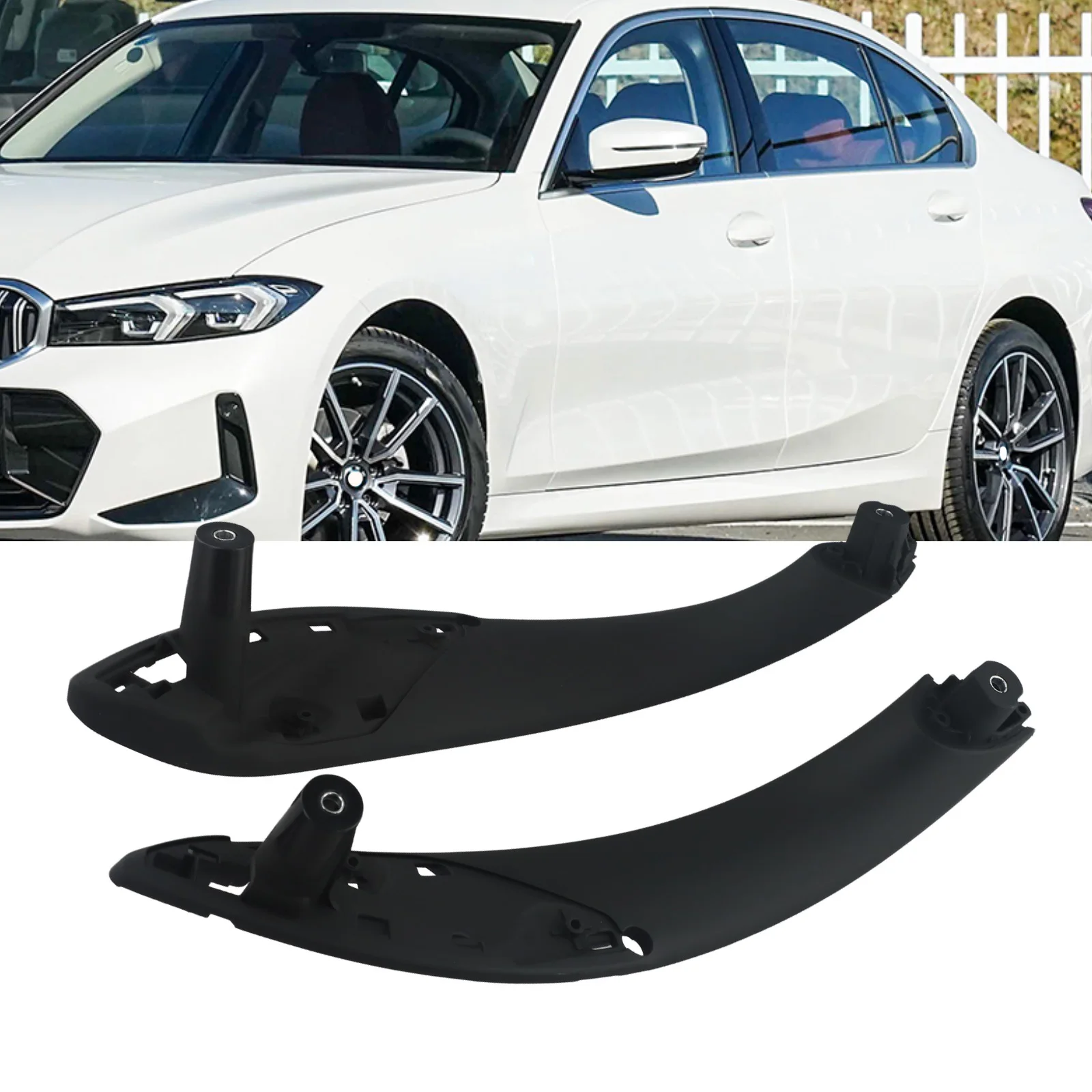 Фото Автомобильная внутренняя накладка на дверную ручку для BMW 320i, 320i XDrive Base для 330e Base, IPerformance для 428i Gran Coupe, XDriv, 2 шт. №2