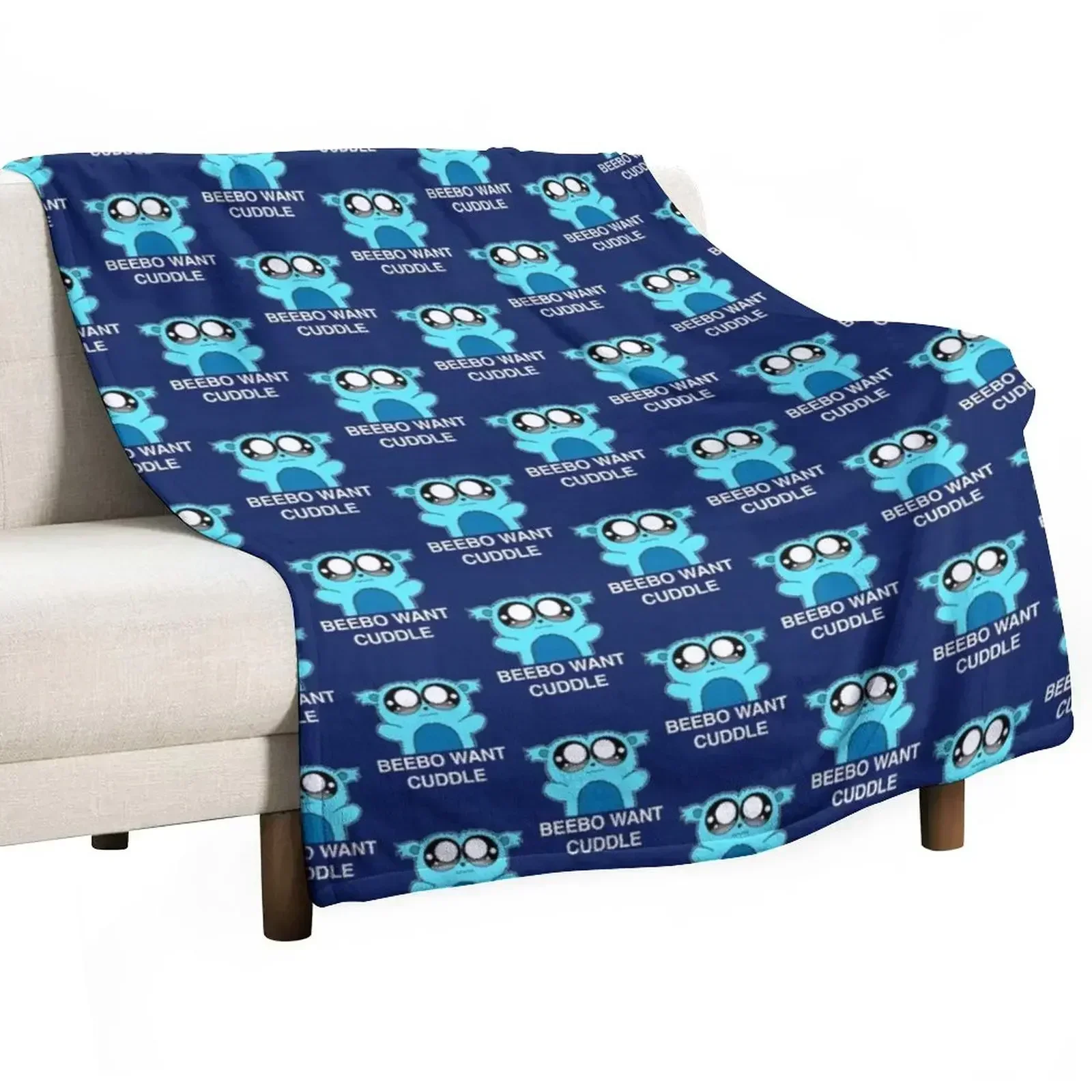 Beebo Want Cuddle Throw Blanket Softest Polar Decorative Beds Plaid on the sofa Blankets