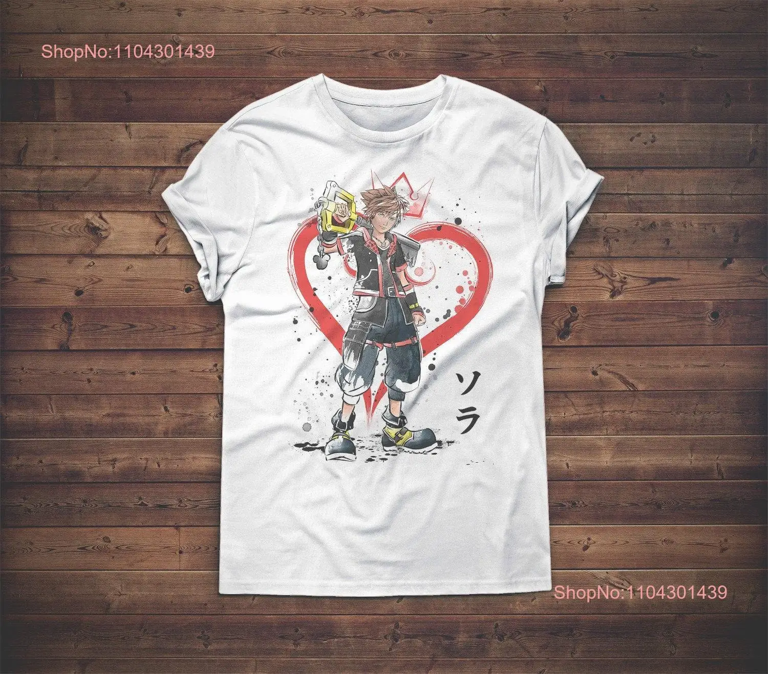 Футболка King Blade Hearts Key Japan Game KH KB с длинными или короткими рукавами