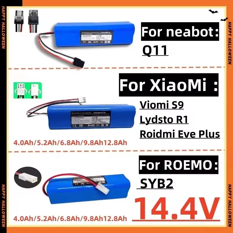 Перезаряжаемая литий-ионная батарея для робота-пылесоса Xiaomi Lydsto R1 Viomi S9 Roidmi Eve Plus Neabot Q11 ROEMO SYB2