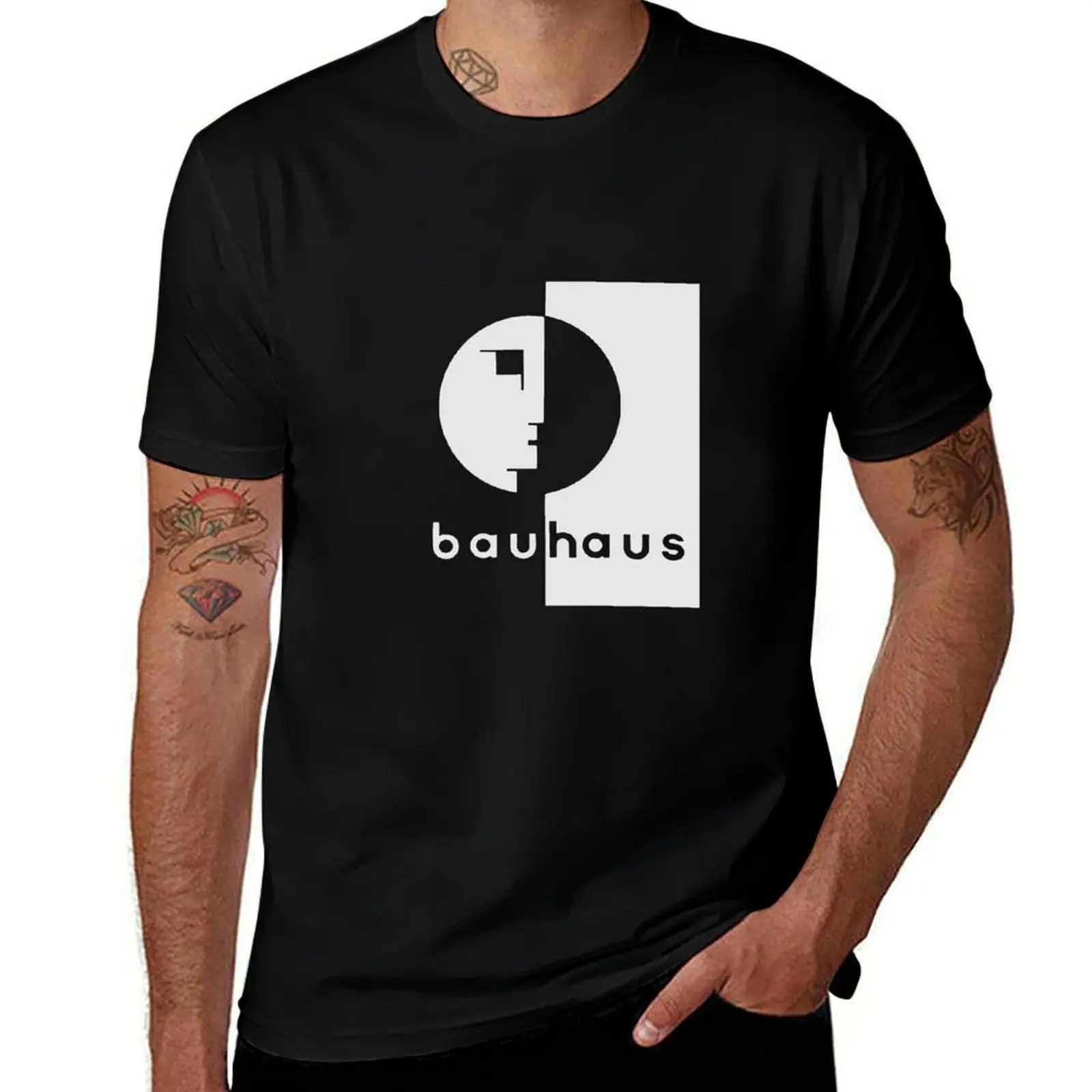 Футболка Bauhaus, мужская футболка из 100% хлопка, роскошная брендовая мужская футболка, мужские футболки для мужчин, футболка
