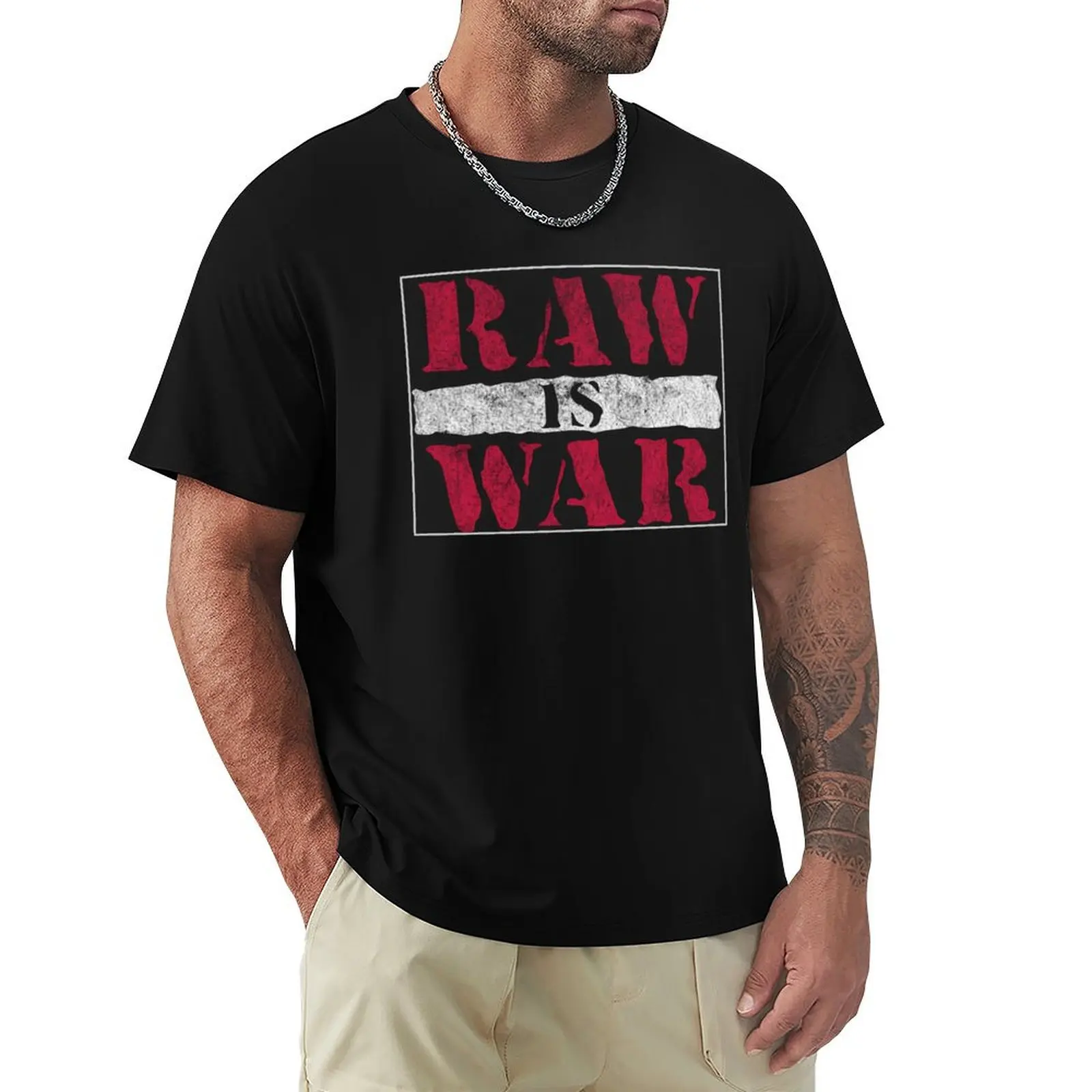 Футболка Raw is War, футболки с рисунком для баскетбола, одежда для спортивных фанатов, рубашки с аниме для мужчин