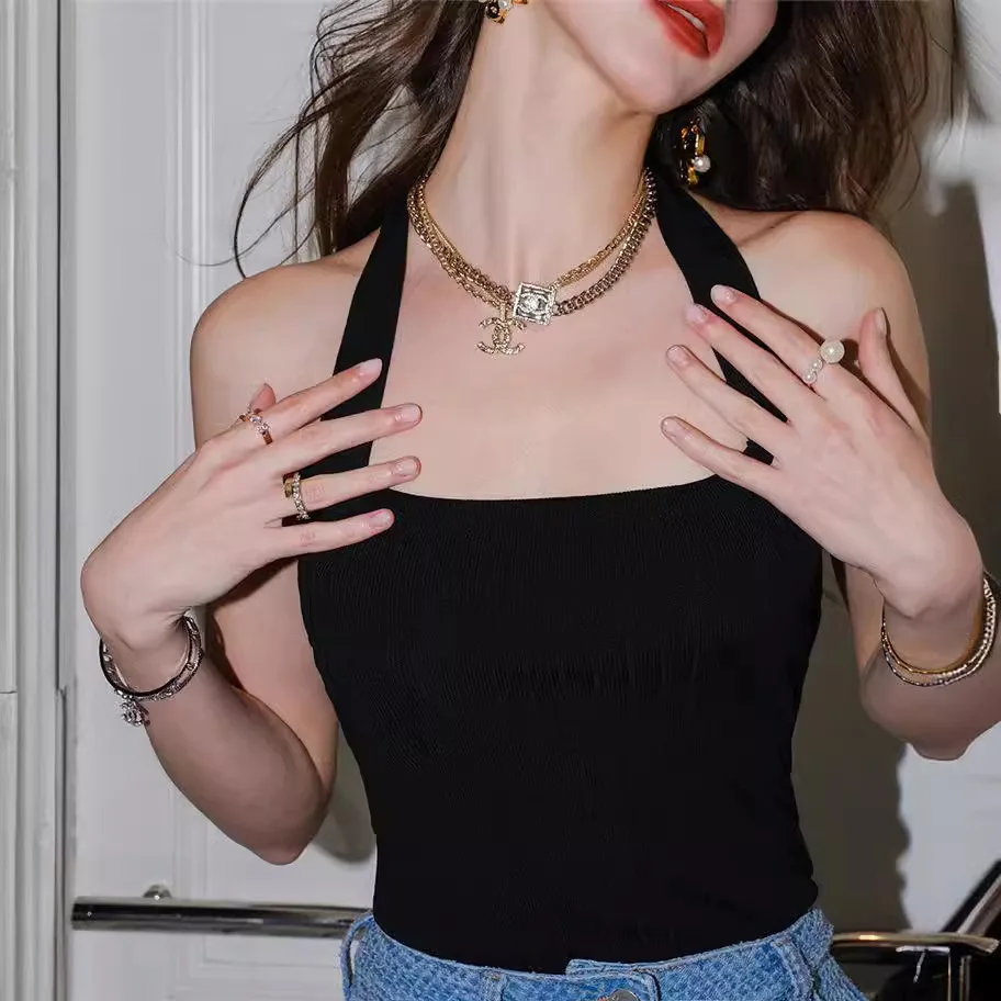 7138, летняя новинка Pure Desire, сексуальная квадратная шея с лебединым вырезом, гоночная спинка, топ на бретельках из ледяного шелка, внутренняя одежда для женщин