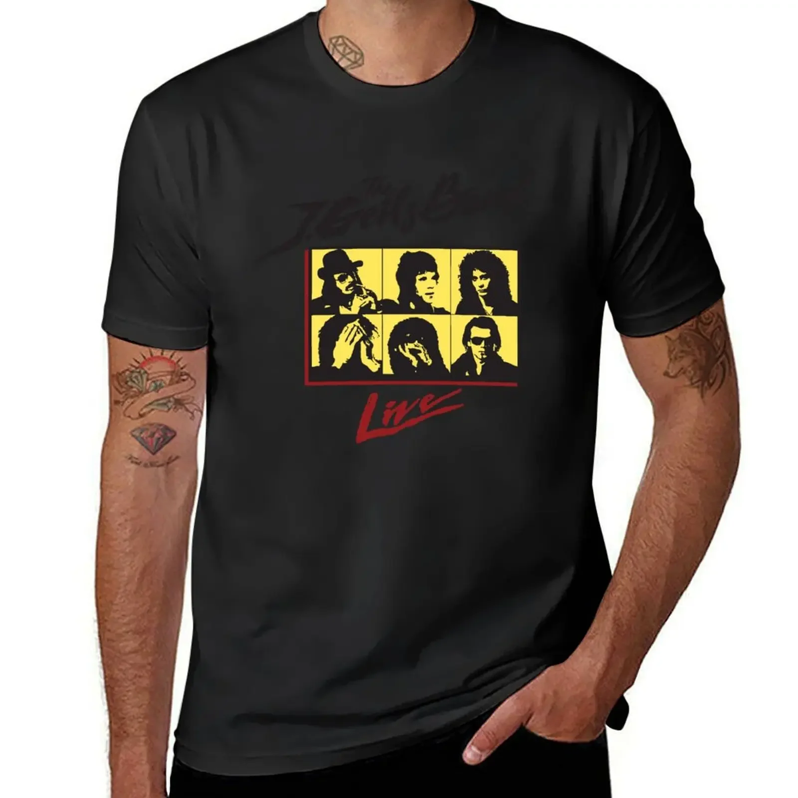 Подарок на день рождения J. Geils Band Live футболка с топпингом футболка с рисунком роскошная футболка черные футболки для мужчин