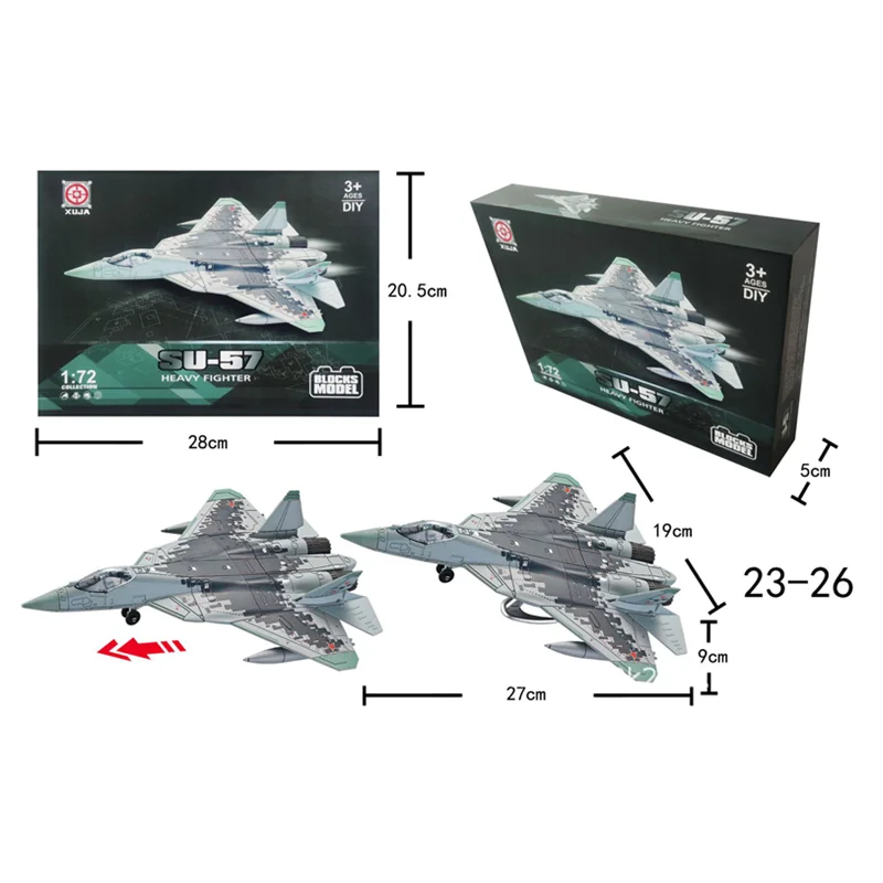 Фото Современные развивающие игрушки Su-35 Su-35S Su-57 F-14 J35 Модель игрушки Самолет для детей Модель самолета Строительство №4