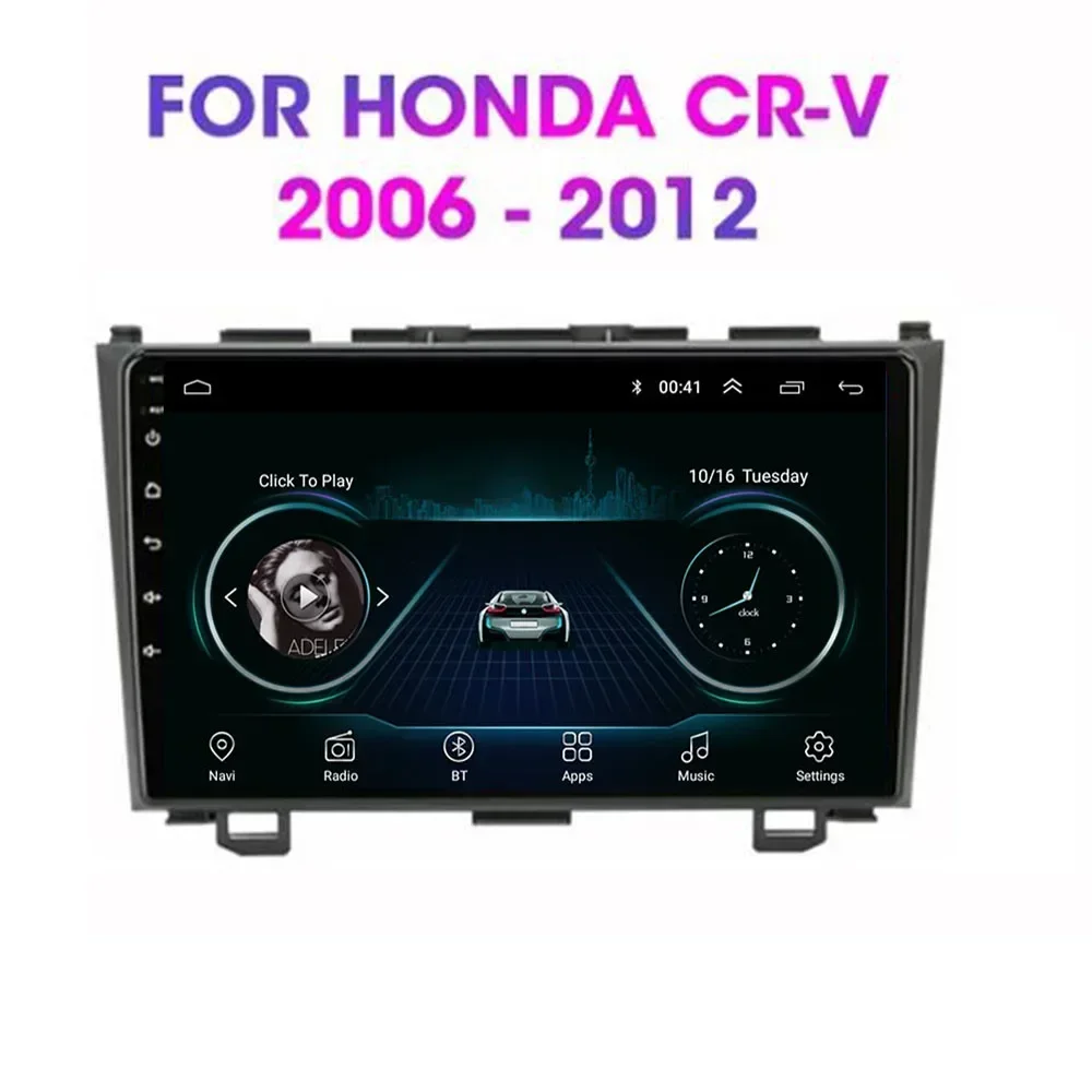Автомобильный радиоприемник Android 13 для Honda CR-V 3 RE CRV 2007-2011, мультимедийный видеоплеер, 2-диночная навигация, GPS, Carplay, DVD, головное устройство, стерео
