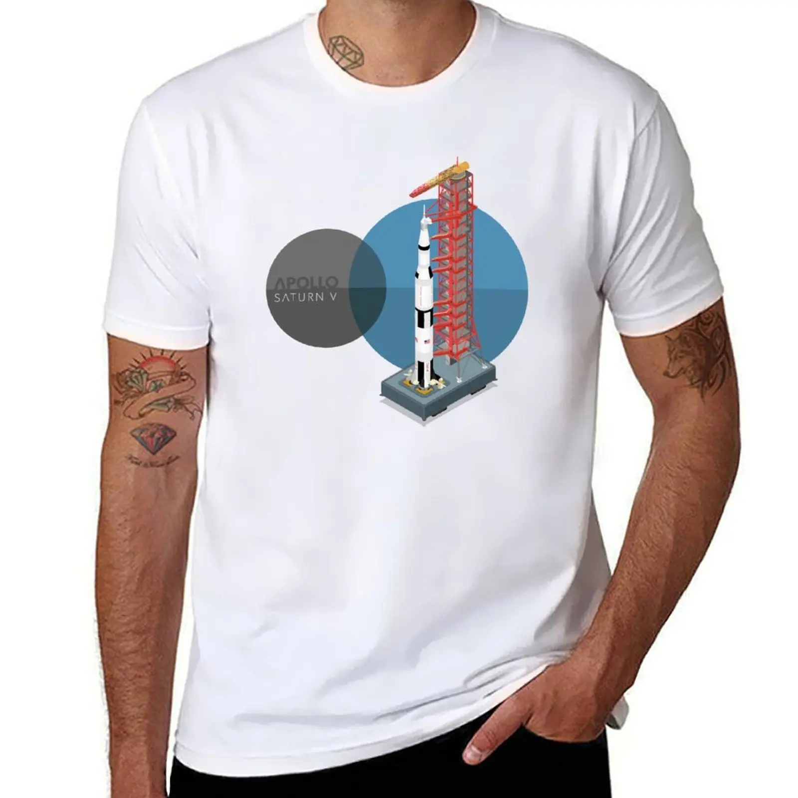 Saturn V футболка дизайнерская футболка мужская 100% хлопок футболка люксового бренда