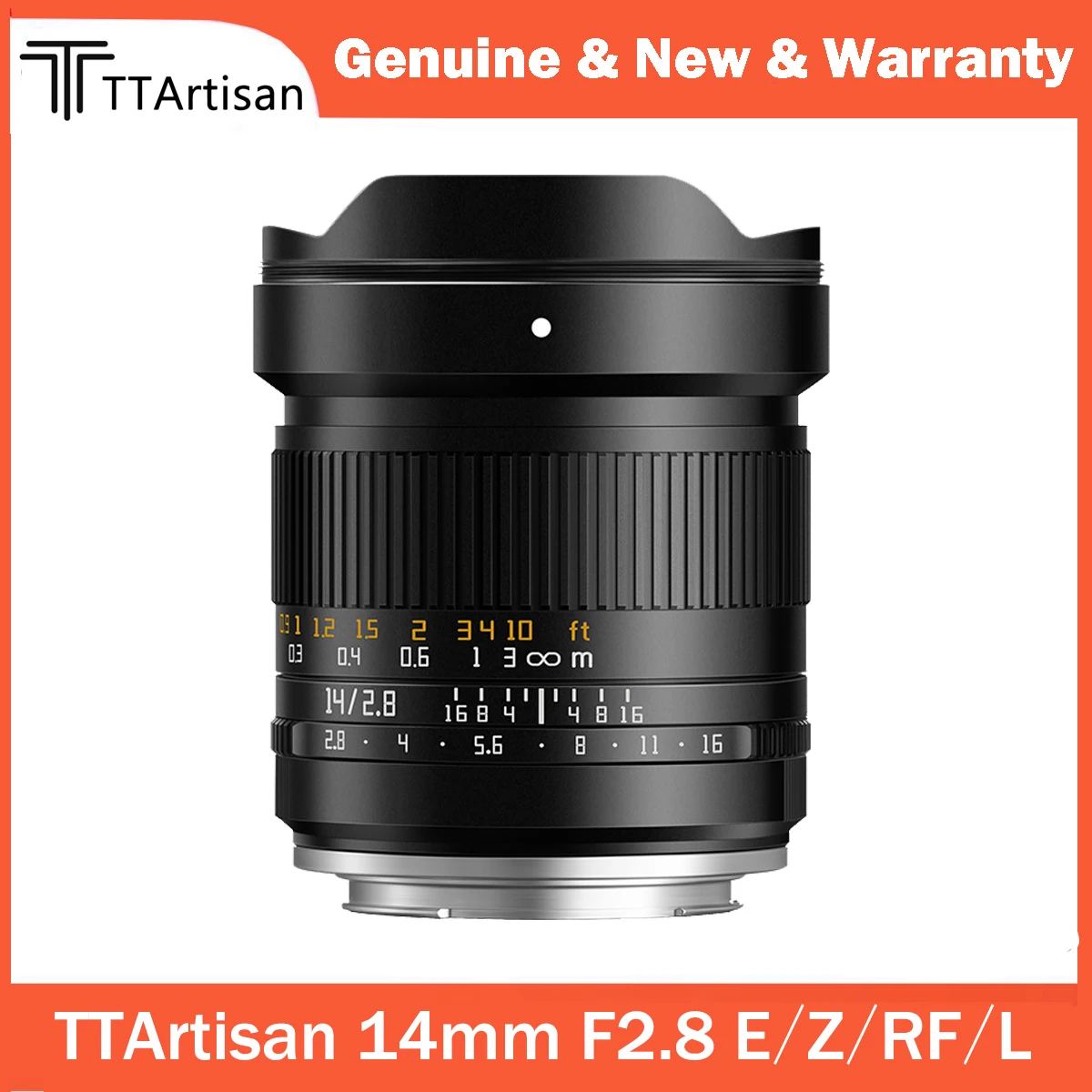 TTArtisan 14 мм F2.8 Сверхширокоугольный полнокадровый объектив с ручной фокусировкой и Prime для Sony E Nikon Z Canon RF Leica Panasonic L Mount