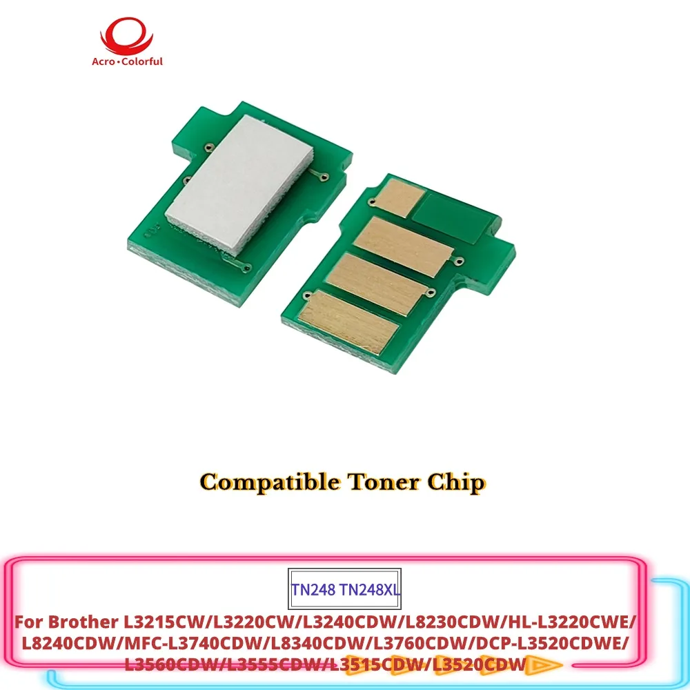 Новый тонер-чип для Brother L3215/L3220CW /L3240/L8230CDW HL-L3220CWE L8240CDW MFC-L3740CDW совместимый TN248 TN248XL горячая распродажа