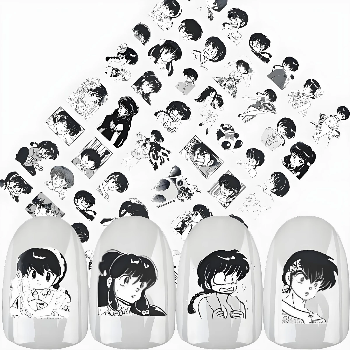 TSC-268 Ranma 1⁄2、Ranma Nibun-no-Ichi, аниме наклейки для дизайна ногтей наклейки для ногтей
