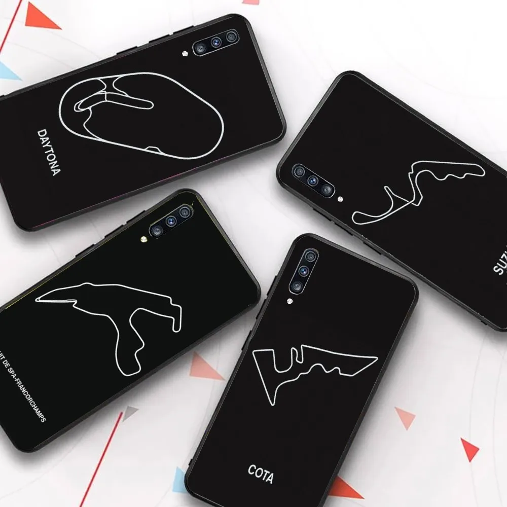 Чехол для телефона F1 Race Track map для Samsung A 10 11 12 13 20 21 22 30 31 32 40 51 52 53 70 71 72 73 91 13 shell