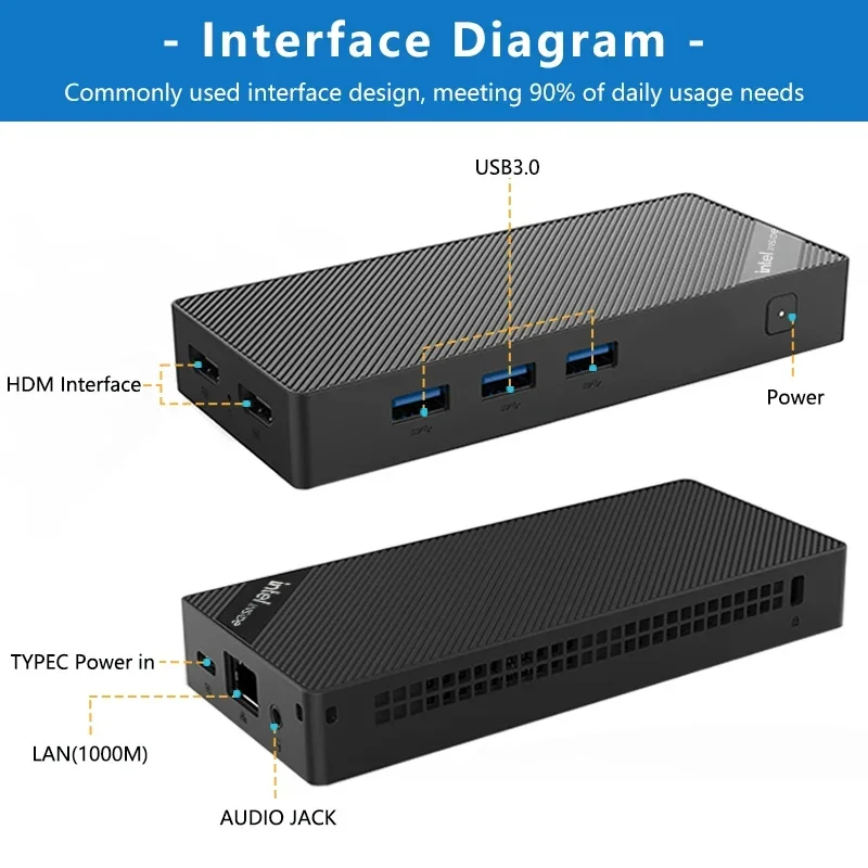 Фото ZX05 Quard Core NUC Процессор 12-й Intel N150 3,4 ГГц, Windows 11, мини-ПК LPDDR5 12 ГБ SSD M.2, 4-ядерный WIFI BT Настольный компьютер 2 * HD-выход №5