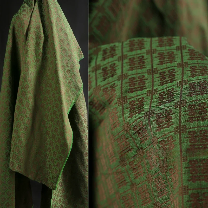 Xizi Denim Green Rust Wash Жаккардовый джинсовый китайский шикарный уличный пальто Сумка Дизайнерская ткань для одежды