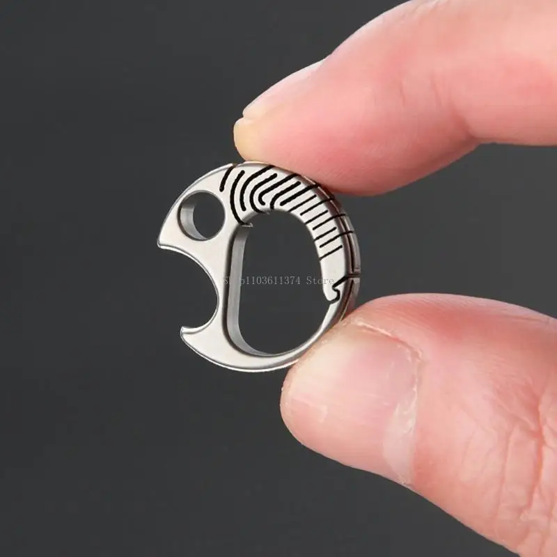 Титановые карабиер Clip Clip Keyring Clip Clip Opener для кемпинга, походов, ежедневно